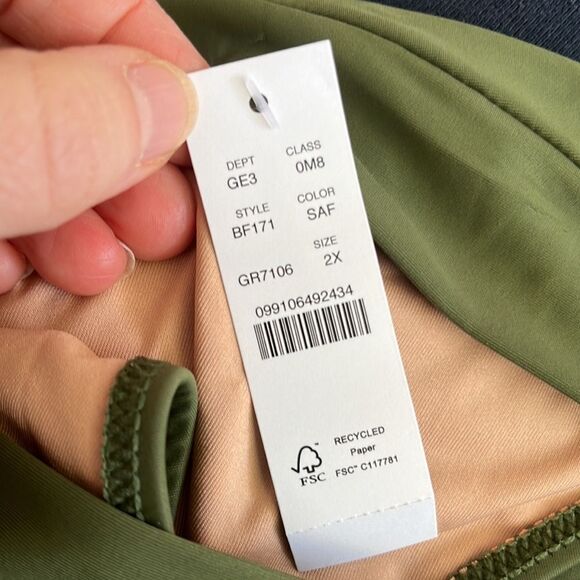 J Crew Cross Front Cheeky Bikini Bottom‎ Size 2X Green - Picture 4 of 7